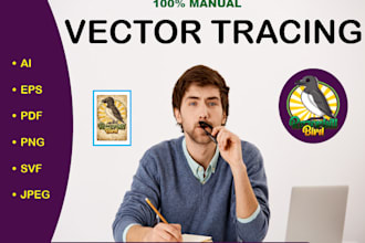 convert your raster images jpeg png GIF etc to vector files