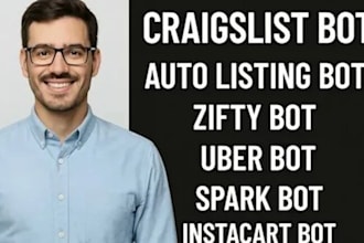 code zifty bot uber bot spark bot craigslist bot doordash bot amazon driver bot