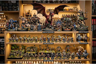 design game and display miniatures, characters, monsters, collectibles