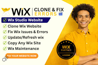 design wix studio website fix wix isue wix maintenance clone wix SEO development