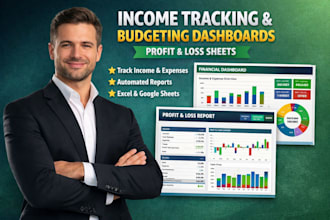 create tracking software for income, budgeting tools and profit and loss sheets