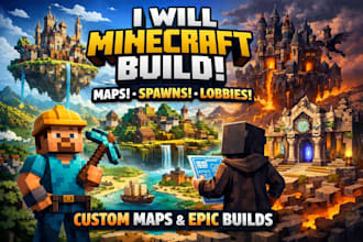 minecraft build, minecraft maps, spawns, minecraft lobbies, minecraft