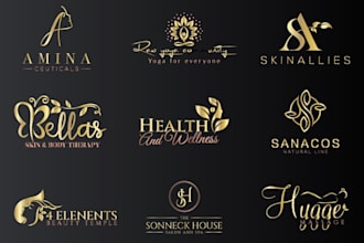 do health and fitness, yoga, meditation, spa, counseling and wellness logo