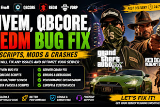 fix fivem qbcore redm bug gta v mod script and crashes