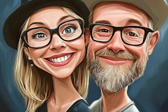 make an awesome couple caricature