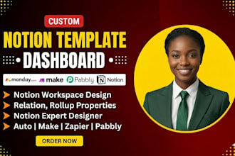 build a custom notion workspace, template, and database for your business