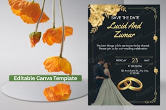create modern wedding invitation cards and templates