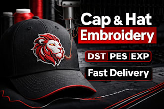 convert your logo into cap and hat embroidery digitizing file