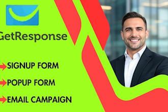 design signup form popup form newsletter for email campaign on getresponse