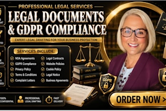 write legal documents, nda, privacy policy to protect your rights