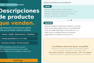 write descripciones de producto irresistibles para tu tienda online