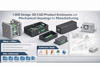 design 3d cad product enclosures and mechanical  housing for manufacturing