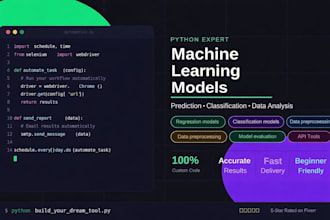build machine learning models for prediction and analysis
