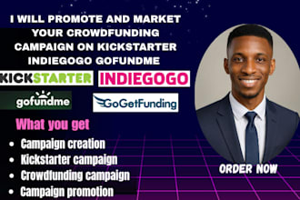 promote and market your crowdfunding campaigns on kickstarter indiegogo gofundme