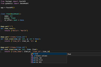 build a backend service in python or rust