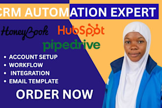 setup automate honeybook hubspot pipedrive CRM integrate workflow automation