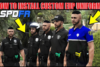 create a custom eup clothing for your fivem server lspdfr and install mods