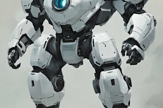 design any type of robot or  in
