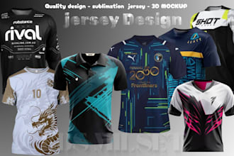 design custom sublimation jersey, sportswear, esports and team uniform