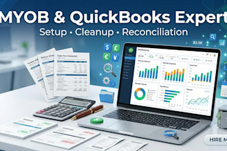 myob and quickbooks cleanup, setup and reconciliation expert