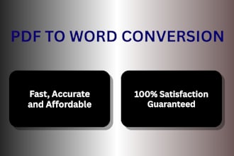 convert PDF to word, excel or editable document accurately