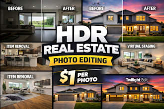 do professional real estate photo editing hdr blending