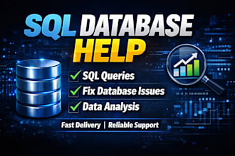 write sql queries, fix database and system analysis