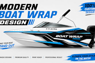 create a custom design for a boat wrap,jet ski, or yacht