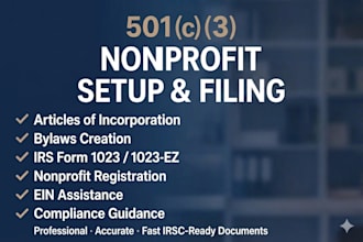 file your 501c3 tax exempt status, nonprofit registration, and form 1023