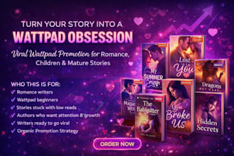 do viral wattpad book promotion romance children ebook erotic book promotion