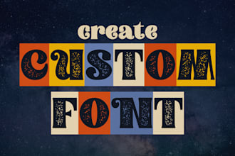 create typography custom font design