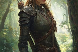 draw your fantasy dnd or scifi character illustration