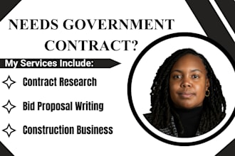 bid, win small startup government contract for construction, cleaning business