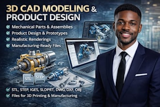 create 3d cad modelling mechanical part product design silicon and cad rendering