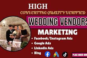 wedding vendor leads wedding planner facebook ads wedding vendor google ads