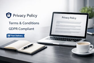 draft privacy policy, terms and conditions, gdpr legal contracts