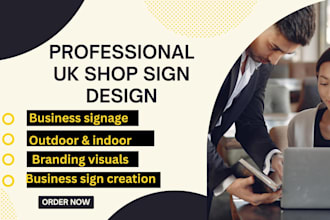 design professional UK shop signage, storefront signs and business signs