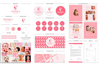 design logo, business branding kit, brand kit and brand identity design