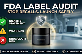 audit your cosmetic labels for fda compliance claim review