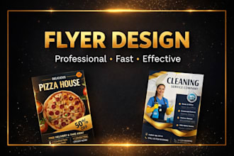 desing a professional flyer that attracts customer