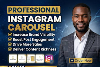 design professional instagram carousel posts for your brand for social media