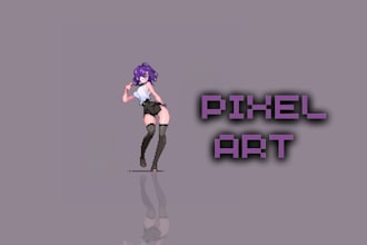 draw pixel art character, sprite, 2d retro art, animation