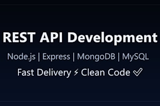 build a rest API with nodejs express and mongodb or mysql