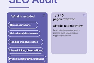a basic SEO audit for your pages