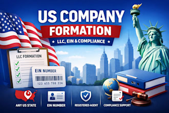 do US company registration business llc formation with ein number and compliance
