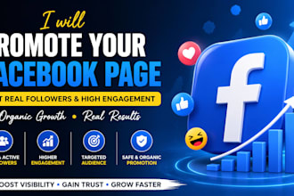 do organic facebook page promotion to grow real followers