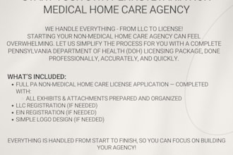 establish your pennsylvania non medical home care agency