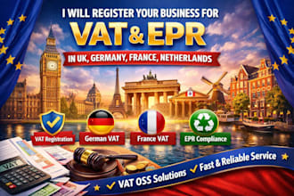 register your business for vat and epr in uk germany france netherlands, poland