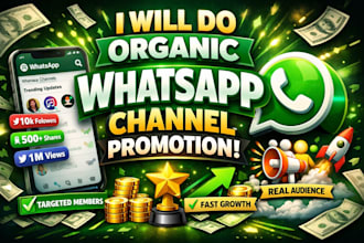 do organic whatsapp channel promotion
