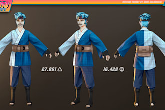 do a full 3d stylized character for your game